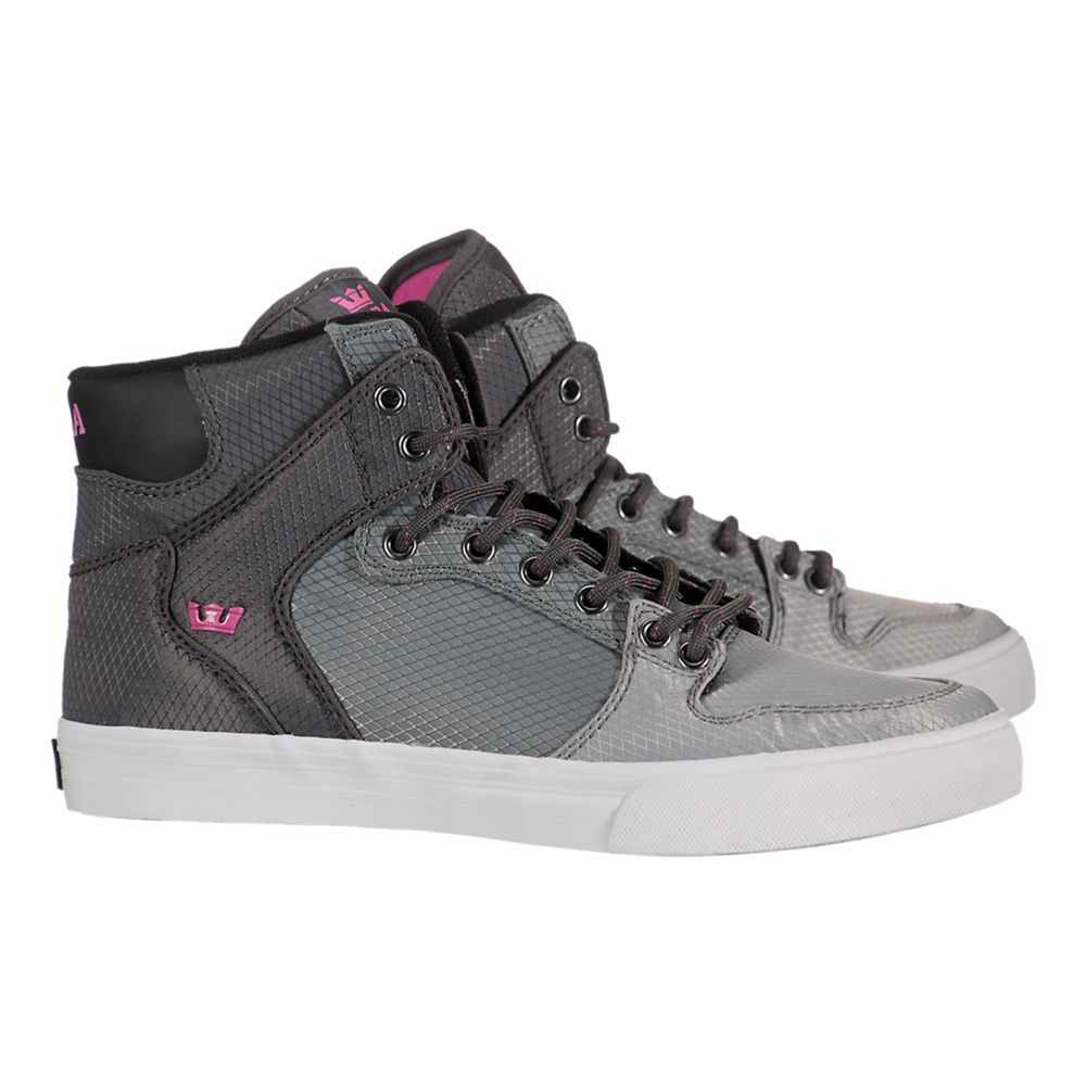 Baskets Montantes Supra Vaider Grise Noir Grey/White Homme | RFW-50227221